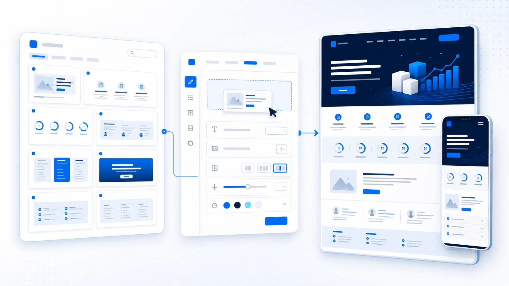 Reusable HubSpot modules used to create an editable B2B website page.