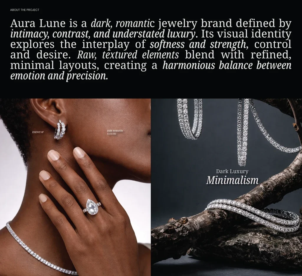 Aura Lune website design presentation 1