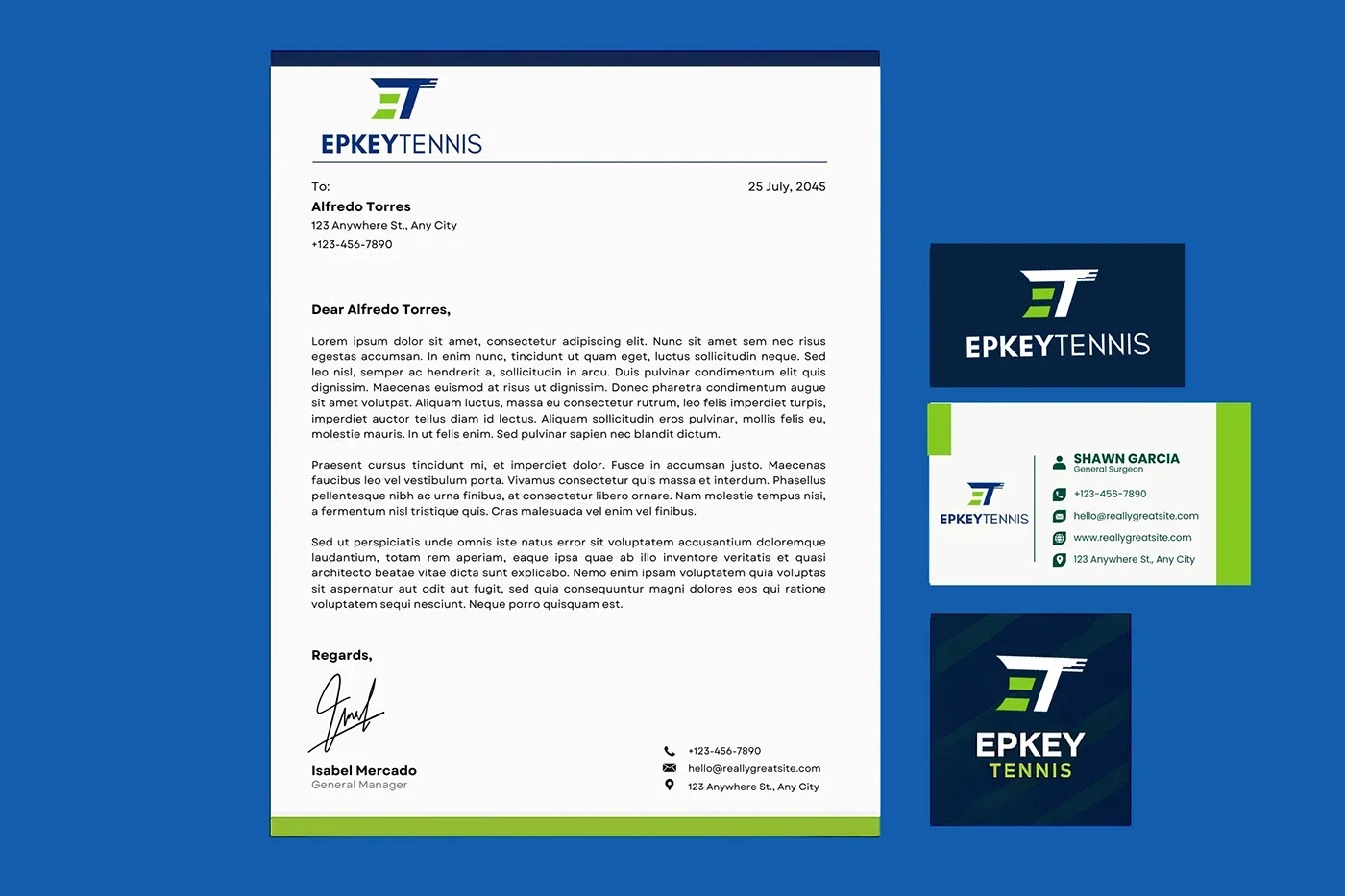 Epkey Tennis brand identity presentation 5