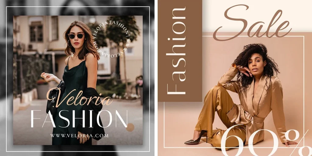 Fashion Editorial Campaign social media design presentation 1