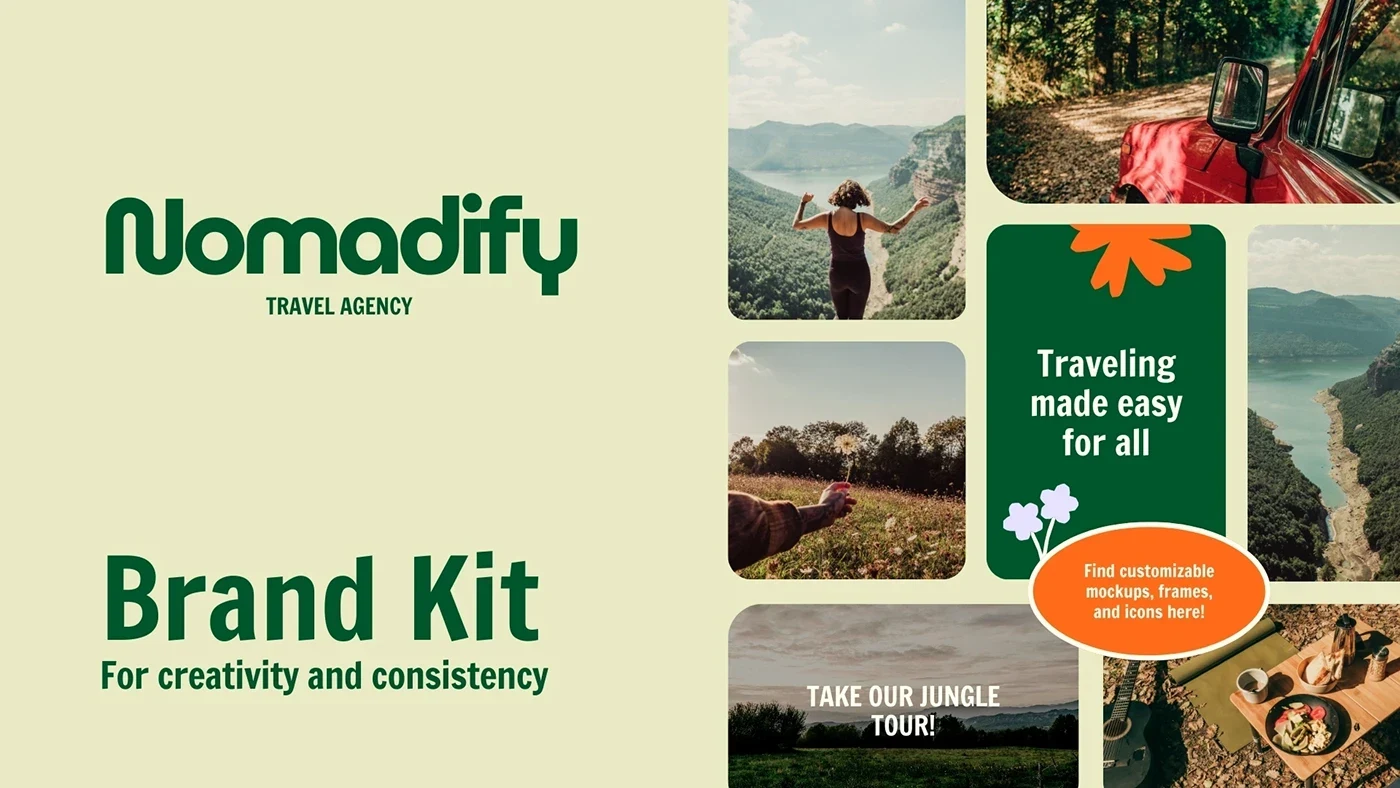 Nomadify brand identity presentation 2
