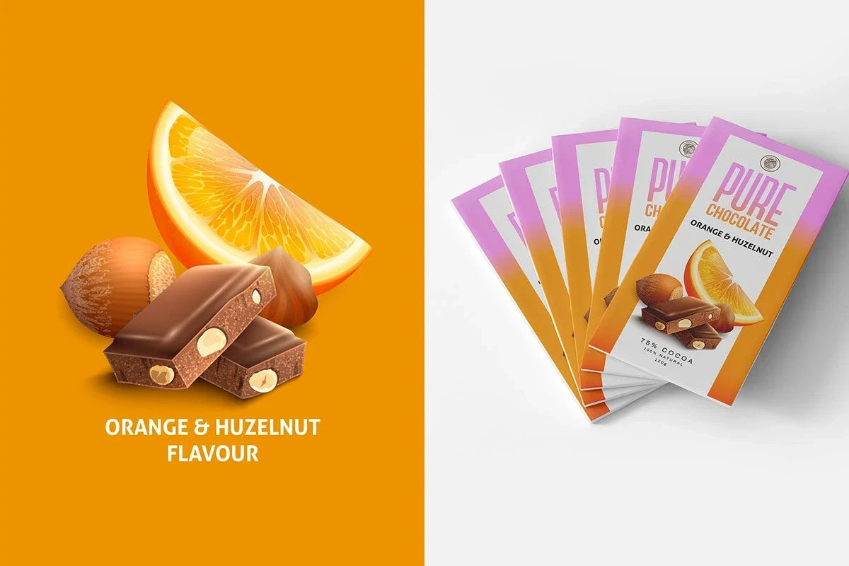 Pure Chocolate packaging design presentation 4