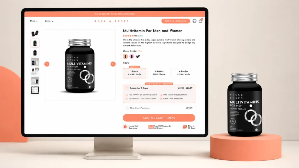 Rock and Roses — AI-assisted showcase combining the website with original brand artwork.