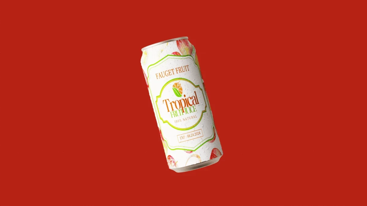 Tropical Beverage packaging design presentation 5