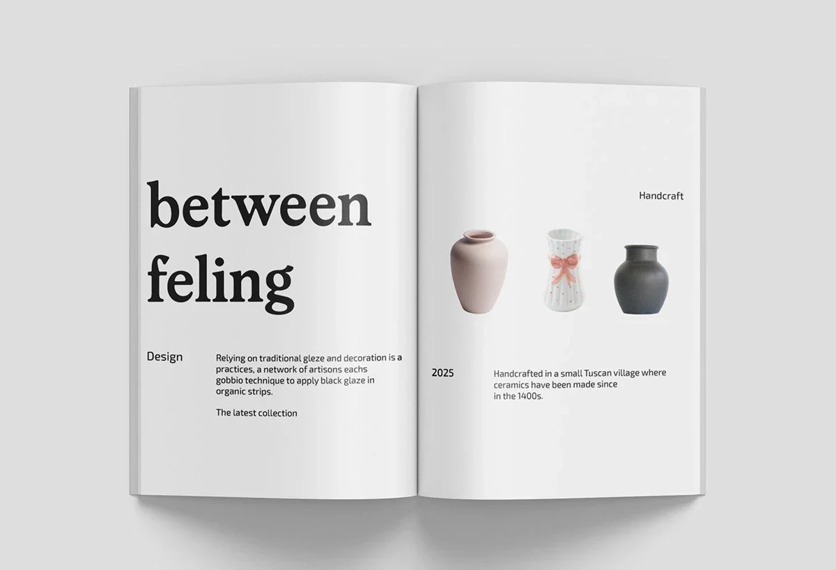 Vase Collection Catalogue editorial design presentation 3