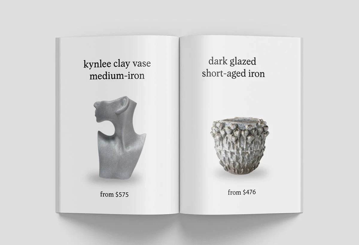 Vase Collection Catalogue editorial design presentation 5