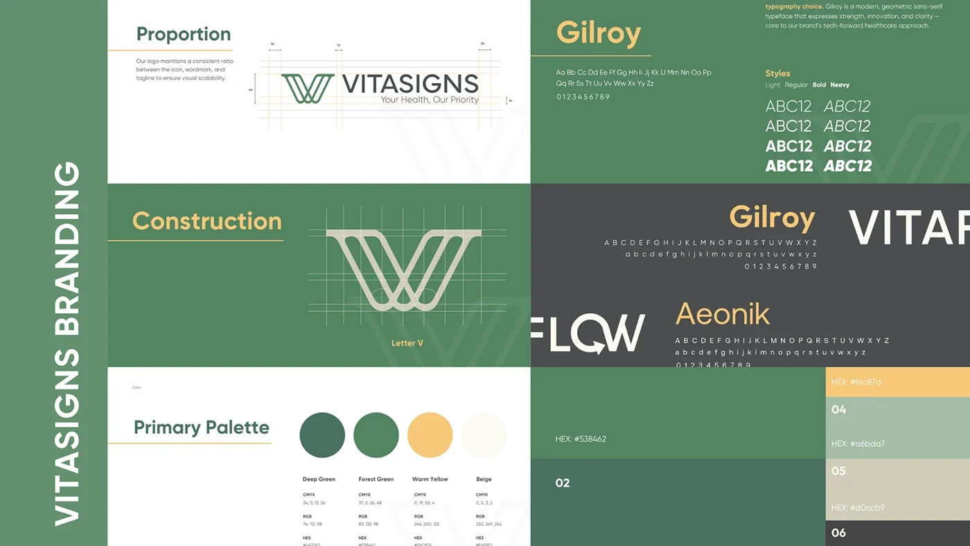 VitaSigns — identity and typography